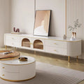 Modern Italian Style Carbon Steel Coffee Table and TV Cabinet Set with Drawers Factory Direct Home Furniture for Living Room