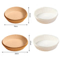Disposable  White Brown Microwave Round Silicone Oil Paper Baking Liners Easy to Clean Air Fryer Paper Baking Pans