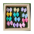 100Pcs/Lot 3D Daisy Flower Bow Nail Charms Colorful Bowknot Resin Flatback Cabochons Embellishments for Manicure Crafting DIY