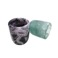 Customize Natural Chevron Amethyst Fluorite Stone Carved Coffee Cup Crystal Water Cup