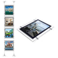 Customized Double Side Acrylic Light Box LED A1/A2/A3/A4 Portait Hanging Window Display Frame Lightbox