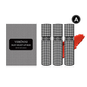 3pcs Velvet Matte Lipsticks Set Long-Lasting Mini Liquid Lipstick Cream Waterproof Mineral Lip Mud