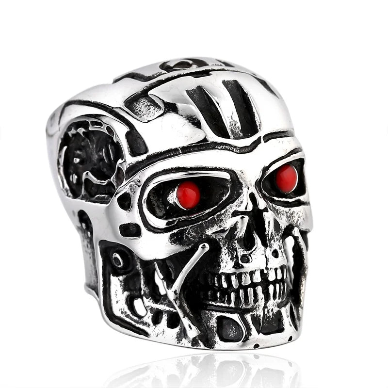 SS8-259R Steel Soldier Stainless Steel Punk Skull Fashion Jewelry Gift