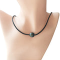 16 Inch Choker Necklace Leather Nature Tahitian PEARL NECKLACE PEARL Necklace 12-15 mm Baroque Natural Pearl