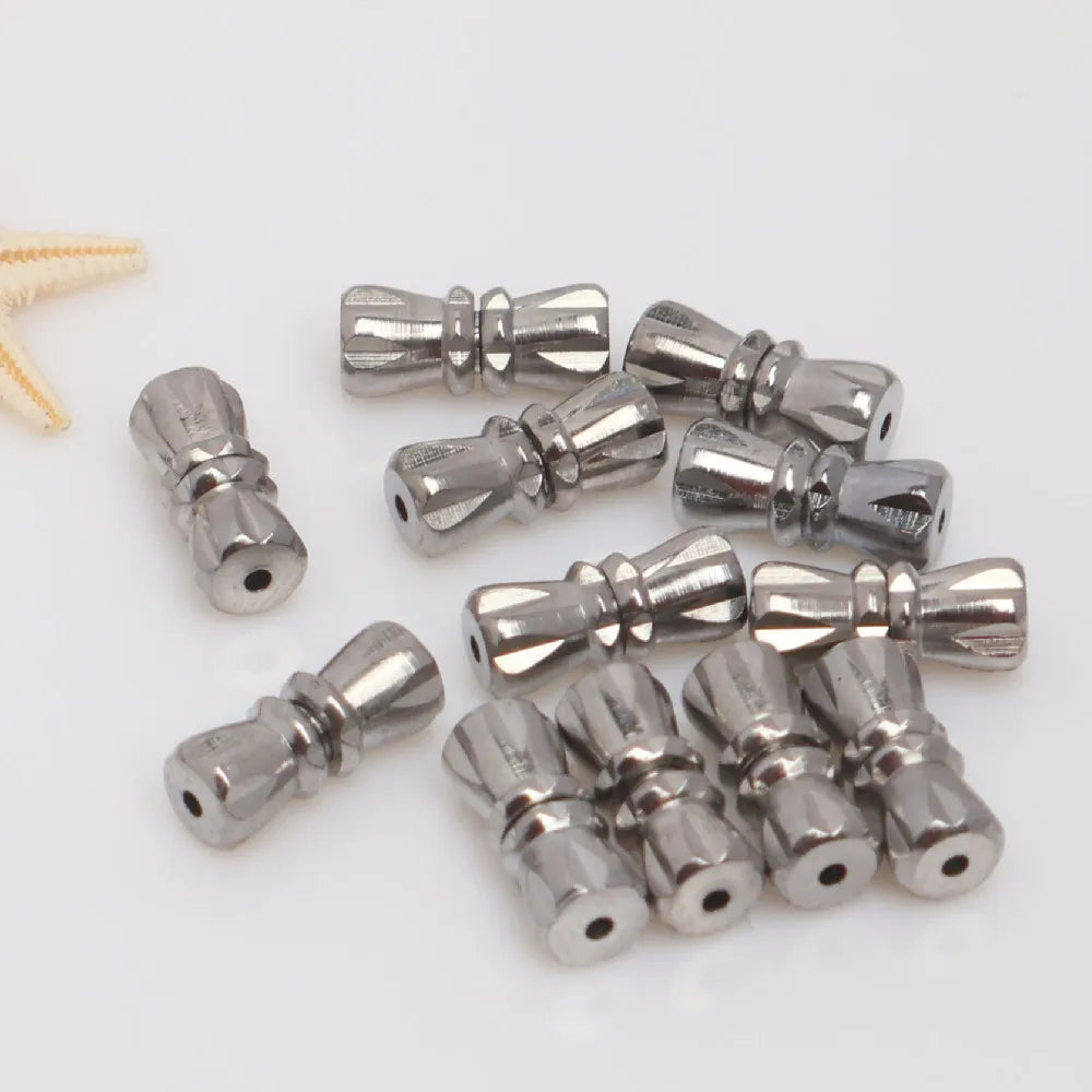 Simple butterfly Screw Jewelry Findings Necklace Bracelet Faceted Connecting Beads Spiral Peanut Clasp Decorative Accessories