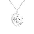 Real Silver Customized Heart Shape Pendant for Mom Gift Charm Necklace for Mother's Day