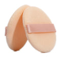 Custom Logo Round Rectangular Cosmetic Powder Blusher Makeup Puff Washable Flocking Sponge Material