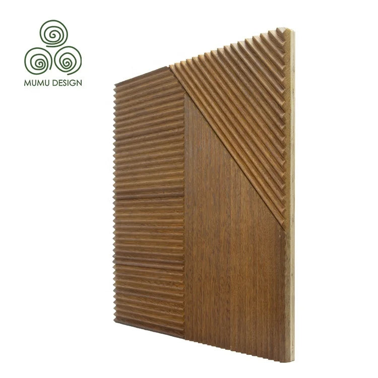 MUMU 3D Decorative Black Walnut Grain Decor Building Material Kitchens Custom Wood Wall Board Panel