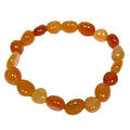 Natural Red Aventurine Bracelet Round Bead Crystal Quartz Healing Stone Tumbled Nugget Bracelet Women Men Jewelry Gift