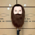 Wholesale Price Barber Male Mannequin Head with Human Hair Men Training Doll Head Short Hair Cutting Beard