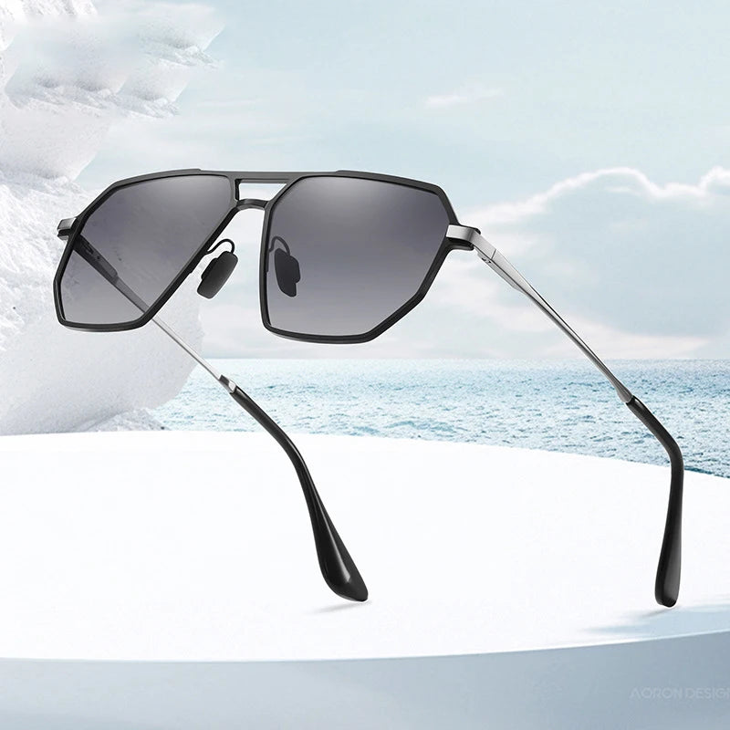 YTSLA746 2024 New Arrival Trendy Photochromic Polarized Sunglasses Night Vision Driving Shades Alloy Frame Wholesale Custom Logo