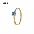 Stainless Steel 18K Gold Plated With Cubic Zirconia Multiple Color Fashion Ring for Women Accessories