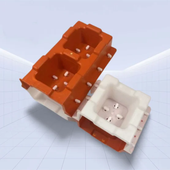 40x20x20CM Lightweight PVC Interlocking Plastic Block Moulds Hollow Cement Interlocking Block Moulds Easy to Use and Durable