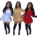 2023 Winter Hot Product Casual Coat Dressfor Women Thick Trench Coat Dresses