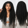 13*6 Front Lace Synthetic Japanese Futuristic Fiber Long Super Wavy Hair Wig Black Wig Soft Smooth Long Lasting Wave