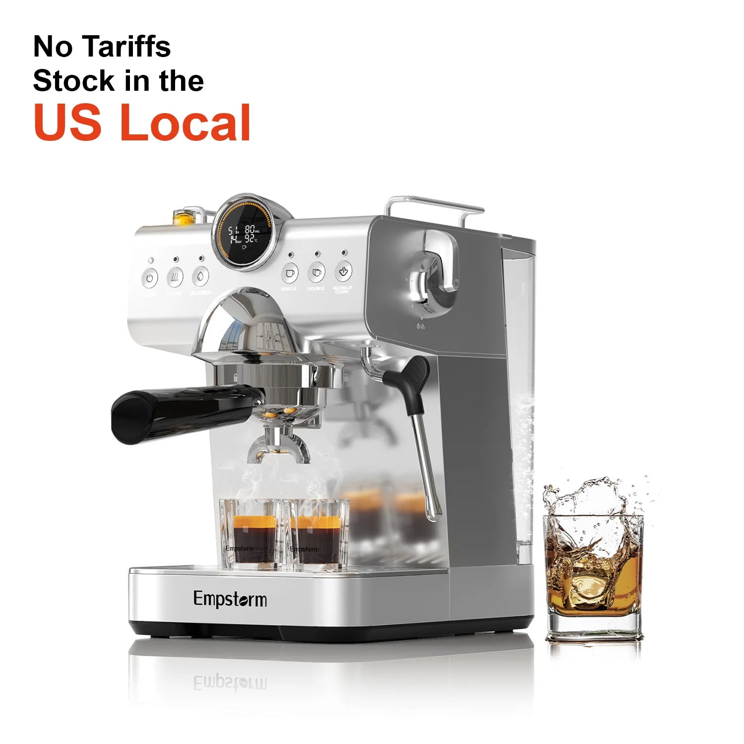 Empstorm CB1 20 Bar 3-in-1 Coffee Maker for Latte Cappuccino & Espresso  with Milk Frother