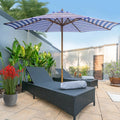 Promotional Sunshade Stripe Parasol Umbrella Wind Resist Swimming Pool Beach Garden Umbrella