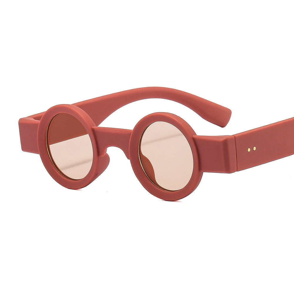 New Fashion round Sunglasses for Women and Men Punk Hip Hop Style Clear Plastic Vintage Eyewear UV400 Sun Glasses PC Frame