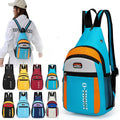 Waterproof Men's and Women's Sling Backpack Crossbody Chest Bag for Hiking Travel and Daily Use Zipper Closure