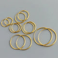 Fashion Fashion Jewelry 925 Sterling Silver Minimalist Big Hoop Earrings Women 12MM 22MM 28MM Gold Plated Round Hollow Earring