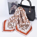 2024 New Fashion Cashew Flower Pattern Printing Silk Scarf Temperament All-match 70 * 70 square Scarf Silk Scarf Spot Wholesale
