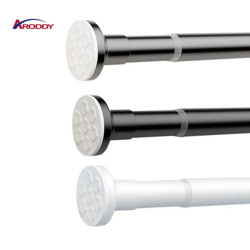 ARODDY Shower Iron Telescopic Double Curtain Rod Curtain With Accessories for Window