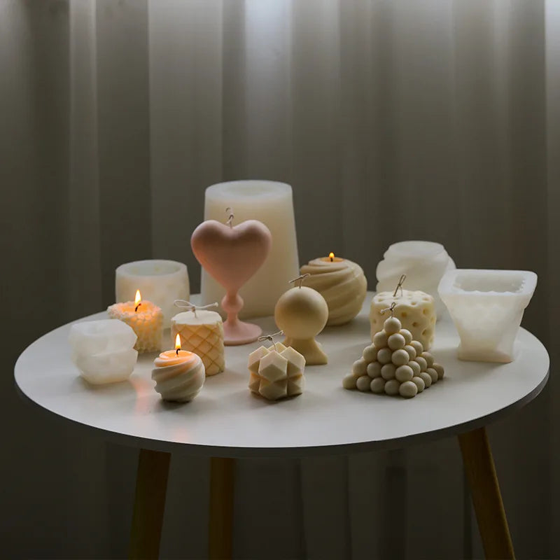 Popular Candle Mold Creative Geometric Shape Europe and the United States Burst Big love Ball