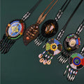 Nepal Exotic Exaggerate Tassel Handmade Braided Bohemian Necklace Ethnic Tribal Jewelry Long Necklace Seed Beads Sweater Chain
