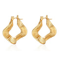 Minimalist 316L Stainless Steel Casting Huggie Earrings Mini Width Irregular Shape Geometric Fine Stud Earrings for Girls
