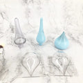 B-7023 Water Drop Shape Plastic Candle Mold Pc Material Acrylic Home Originality Ornaments Handmade Aromatherapy Candle Mould