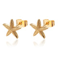 Luxury New Stud Earrings for Women Stainless Steel Gold Color Starfish Earrings 2025 Trending Piercing Jewelry Birthday Gift