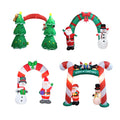 Hot-selling Christmas Santa Claus Christmas Tree Inflatable Arches 100% Polyester Customizable Sizes Outdoor Yard Party