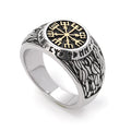 Historical Jewelry Wholesale Stainless Steel Casting Ring Mens Jewelry Norse Symbol Viking Ring