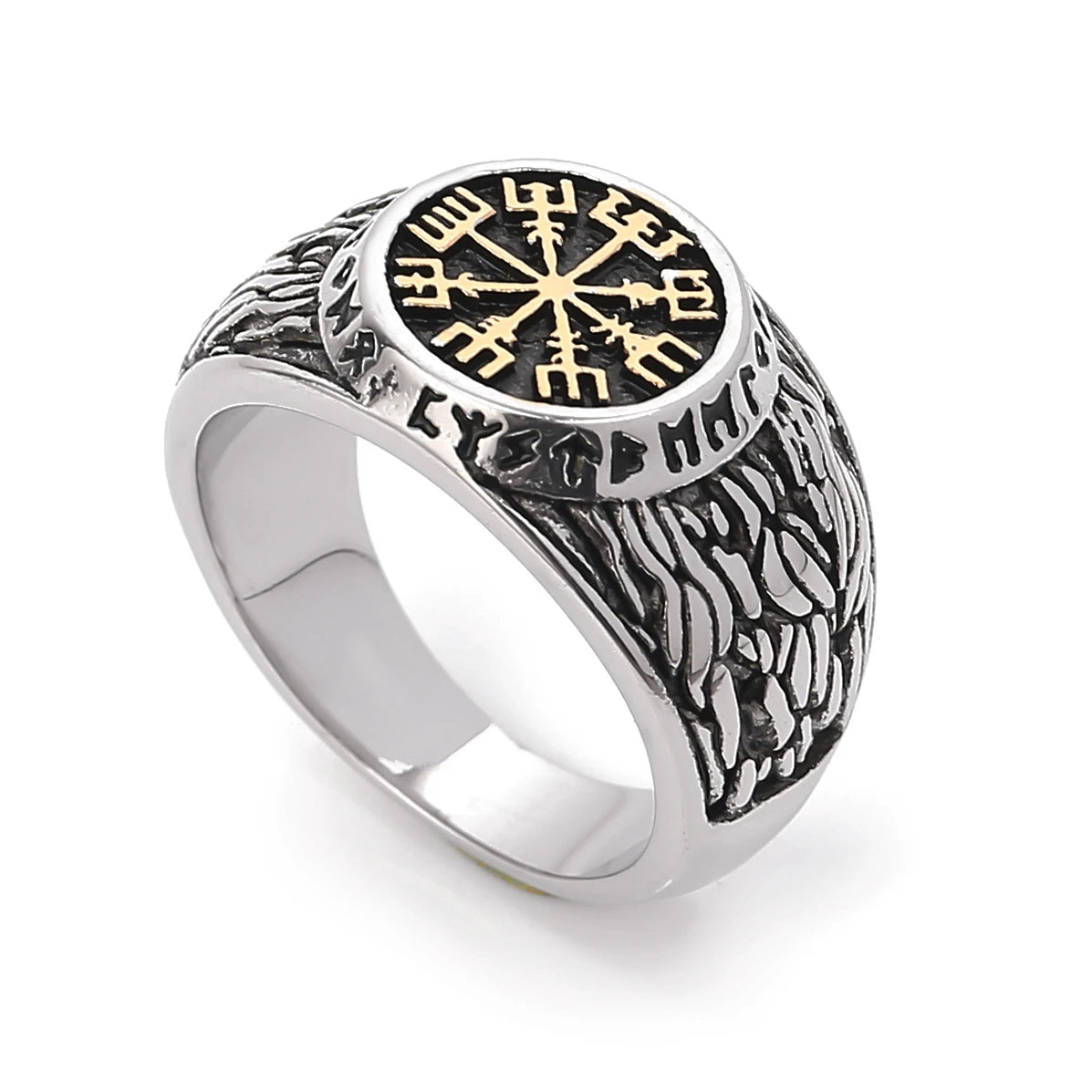 Historical Jewelry Wholesale Stainless Steel Casting Ring Mens Jewelry Norse Symbol Viking Ring