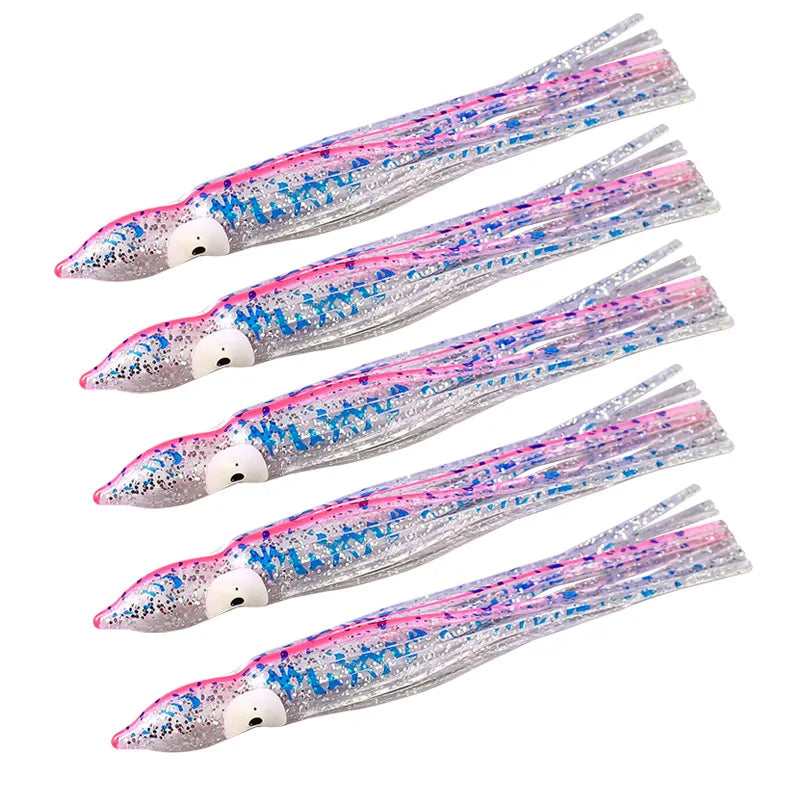 Wholesale 12cm 4g Hollow Color Octopus Head Marlin Squid Lure Squid Skirts Squid Trolling Lure Pesca