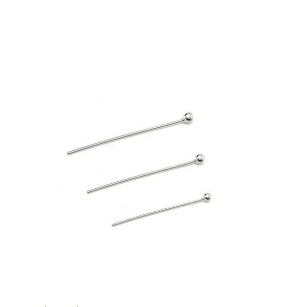 925 Sterling Silver Headpin Ear Pin for Earring Jewelry Making DIY Jewellery Accessories