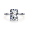 JZ1329 S925 Emerald Cut Diamond Engagement Wedding Ring Diamonds Bands Sterling Silver Cubic Zirconia Fine Jewelry for Women MegaBDM