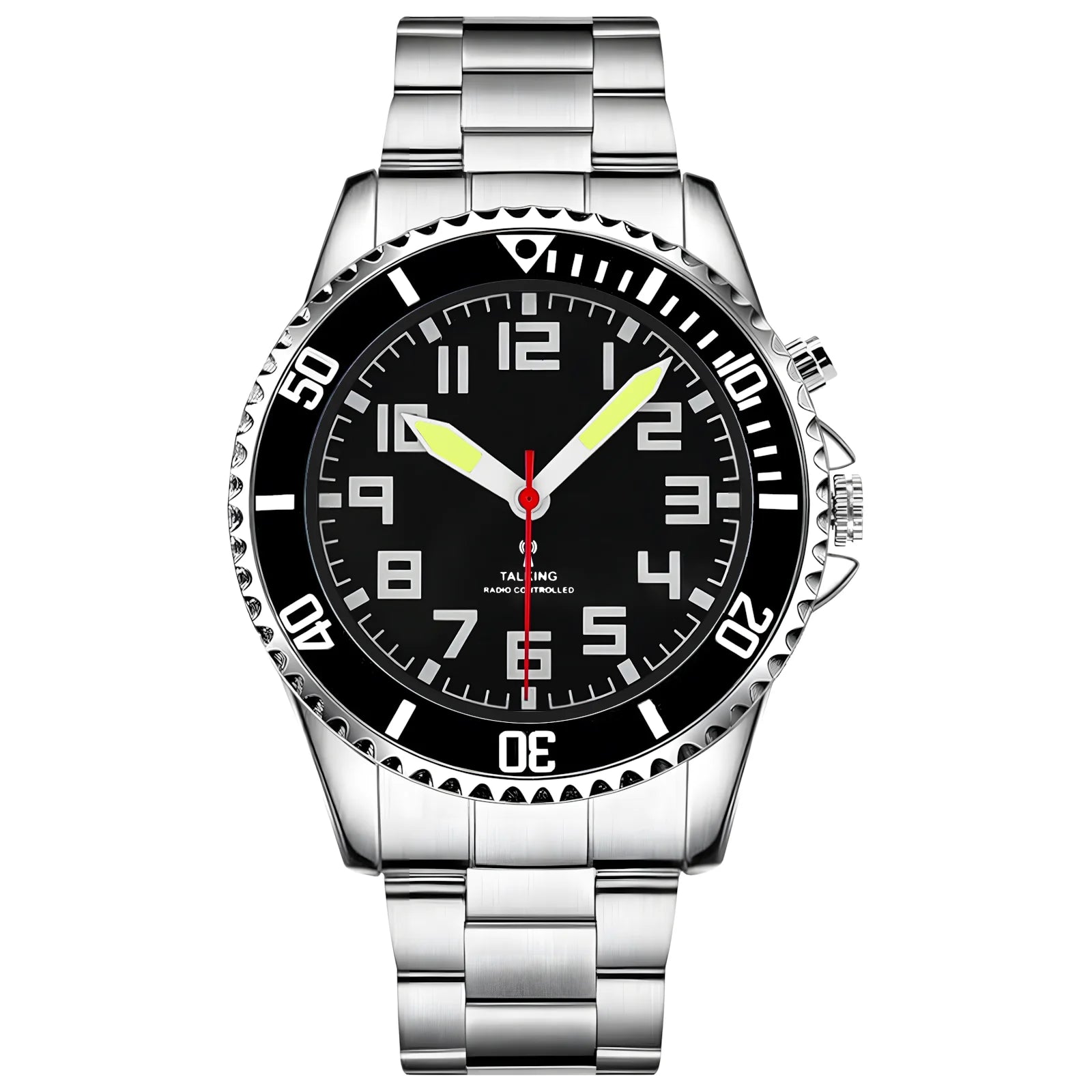 Women Watches Stainless Steel Atomic Quartz Male Watch Multi Language Talking Atomic Watch Speak Time With Loud and clear Voice