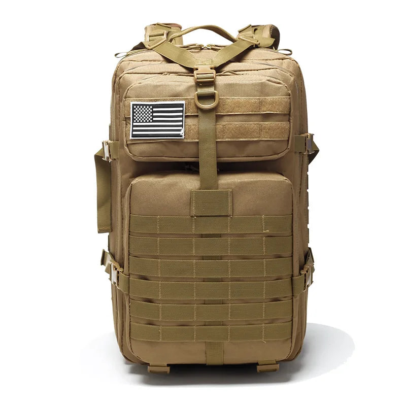 Tactical Backpack Outdoor 45L Camping Hiking Backpacks 3P Molle System Bag Large Capacity Camo Backpack