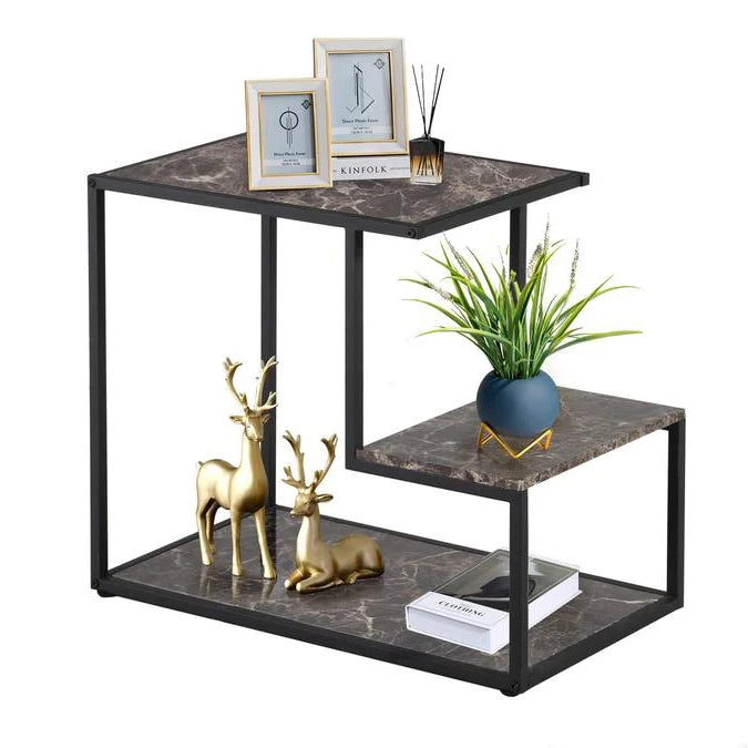 Hot Sales Modern Multi Functional Convertible Marble Look Wood Console Table for Living Room