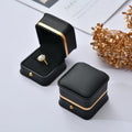 Wholesale Wedding Ring Box Modern Jewellery Gift Ring case for Woman Engagement Vintage Jewelry Box Packaging Custom logo