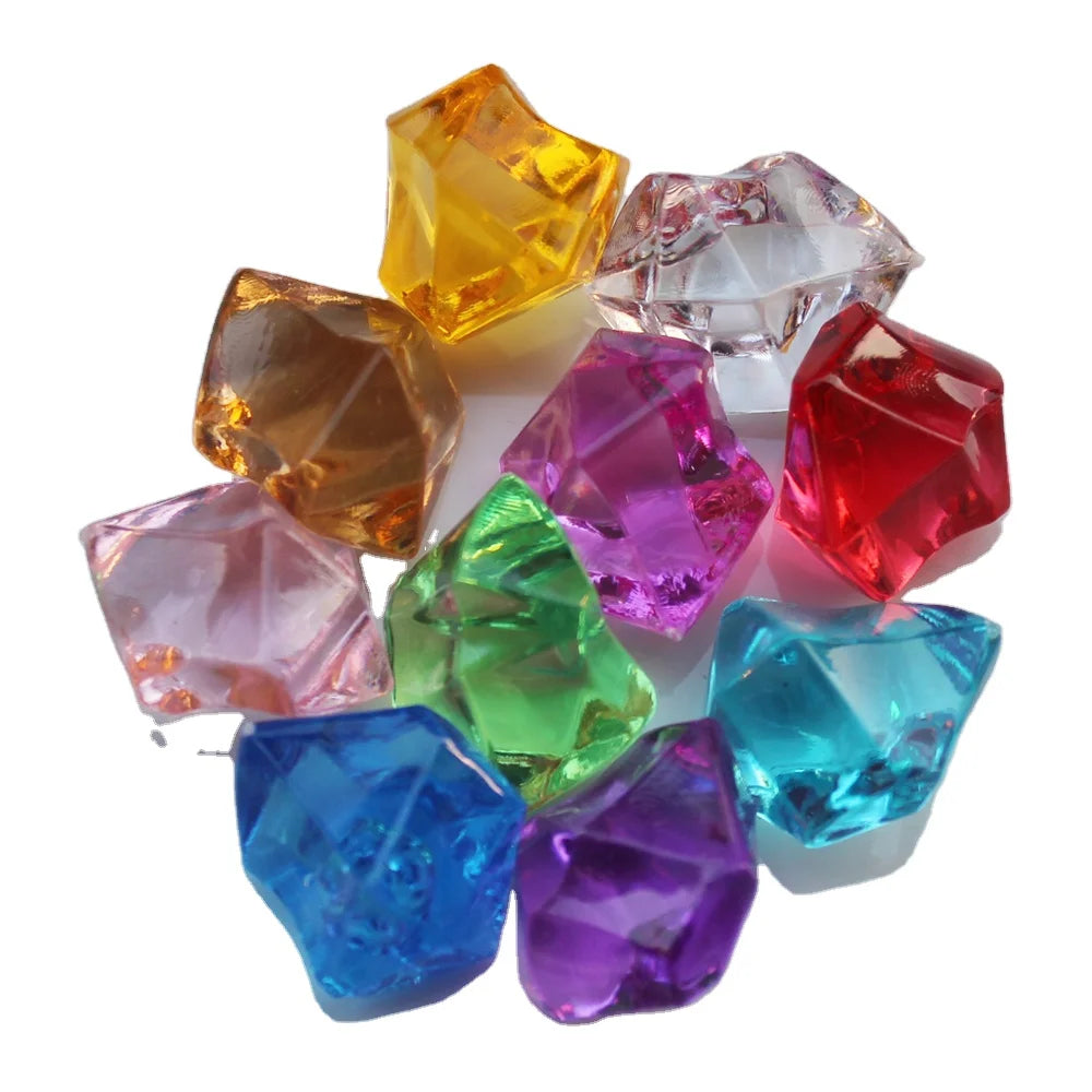 Clear Irregular Shape Beads Acrylic Stone Bead Simulation Ice Cube for Decorations Vase Decoration
