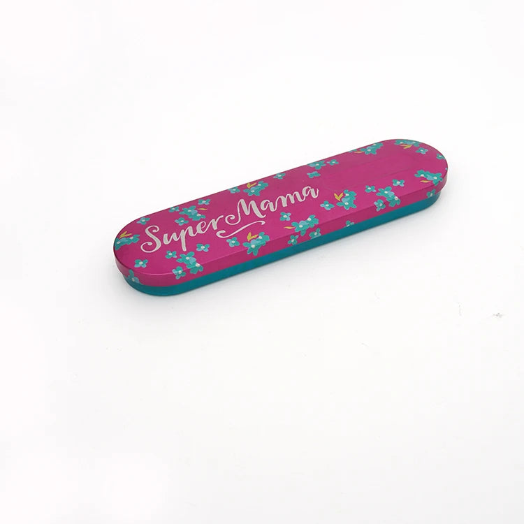 Customized Printed Metal Pencil Case Tin Box Big Capacity School Boys Kids Craft Use Rectangle Shape Tinplate Material Stickers