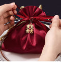 Recyclable Velvet Satin Fabric Soft Drawstring Jewelry Bag Elegant Packaging Pouch for Jewelry Items