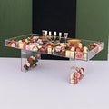 Clear Acrylic Dining Room Furniture Rectangle Dining Table Set 6 Seater Modern Minimalist Design
