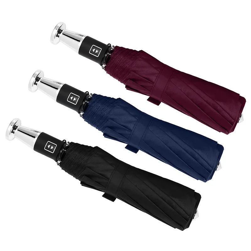 Luxury Automatic Folding Windproof Sun Travel Outdoor Custom logo Golf Umbrella