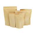 Wholesale Environmentally Friendly Degradable Packaging Zipper Bag Food Dried Fruit Storage Kraft Paper Stand up Pouch