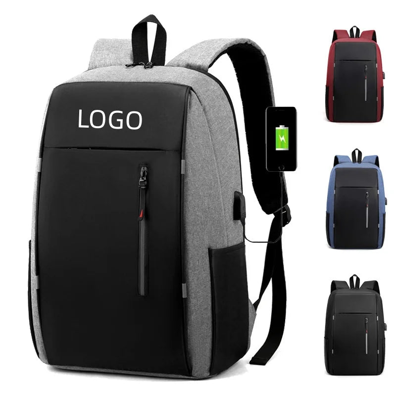 Custom Logo Multifunctional Travel Laptop Backpack Business Laptop Backpack with USB Travel Reflective Backpack School Bags