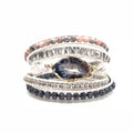 Bohemian Women's Leather Bracelet Thin Women Fashion 5-wrap Around Bracelets Beaded Jewelry
