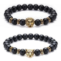 Natural Stone Pumice Stones Lion Owl Beads Bracelets Buddha Head Gemstone Crystal Leopard Beads Elastic Force Bracelets